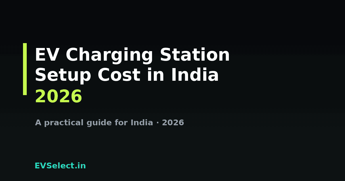 EV Charging Station Cost in India 2026: Setup Price Breakdown
