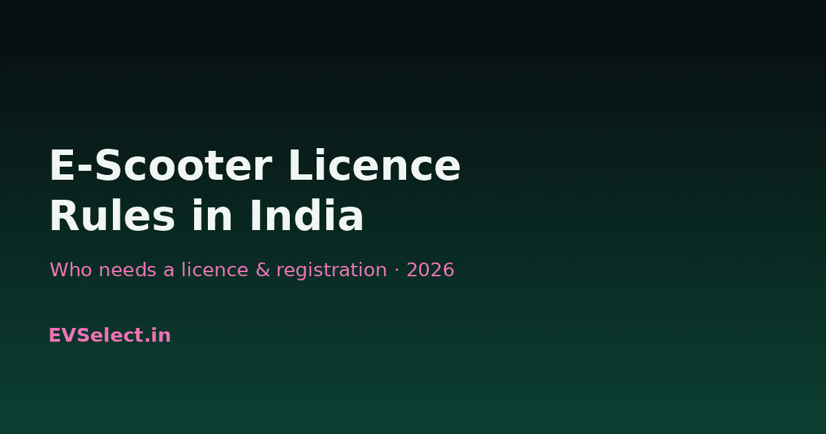 Do You Need a Licence for an Electric Scooter in India? (2026 Rules)