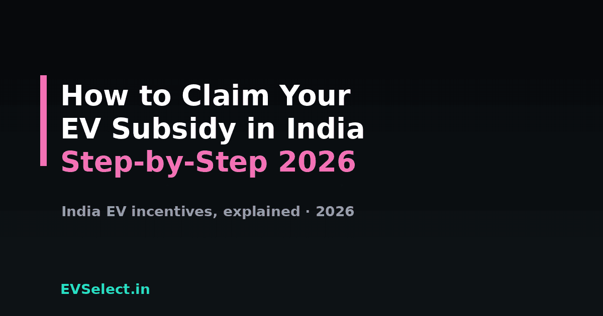 How to Claim Your EV Subsidy in India (2026 Step-by-Step)