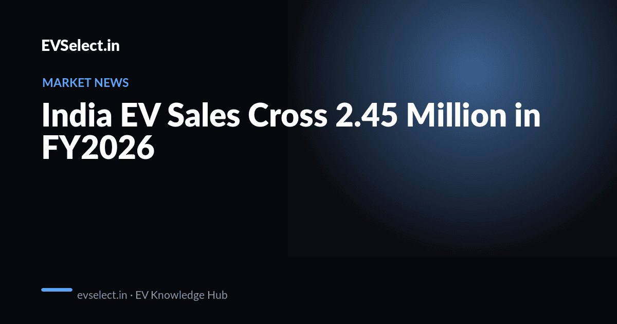 India EV Sales Cross 2.45 Million in FY2026