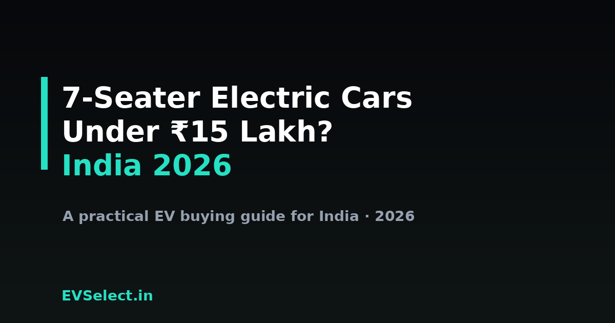 7-Seater Electric Cars Under ₹15 Lakh in India: The Honest Answer (2026)