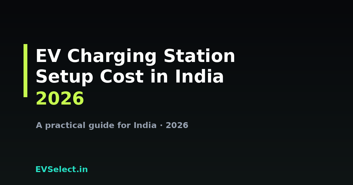 EV Charging Station Setup Cost in India (2026)